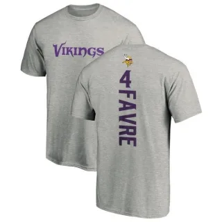 Brett Favre Minnesota Vikings Backer T-Shirt - Ash