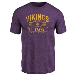 Brett Favre Minnesota Vikings Flanker Tri-Blend T-Shirt - Purple