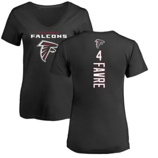 Brett Favre Women's Atlanta Falcons Backer Slim Fit T-Shirt - Black