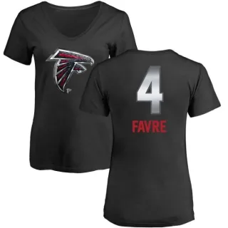 Brett Favre Women's Atlanta Falcons Midnight Mascot T-Shirt - Black