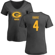 Brett Favre Women's Green Bay Packers One Color T-Shirt - Ash