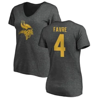 Brett Favre Women's Minnesota Vikings One Color T-Shirt - Ash