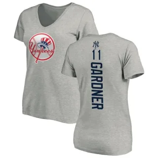 Brett Gardner Women's New York Yankees Backer Slim Fit T-Shirt - Ash