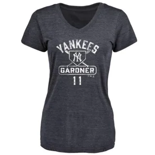 Brett Gardner Women's New York Yankees Base Runner Tri-Blend T-Shirt - Navy