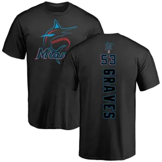 Brett Graves Miami Marlins Backer T-Shirt - Black