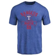 Brett Martin Texas Rangers Base Runner Tri-Blend T-Shirt - Royal