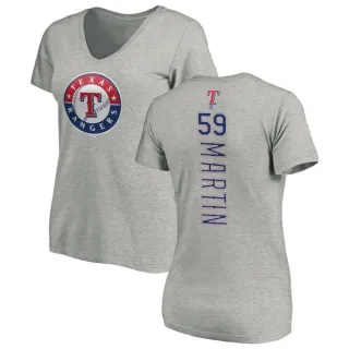 Brett Martin Women's Texas Rangers Backer Slim Fit T-Shirt - Ash