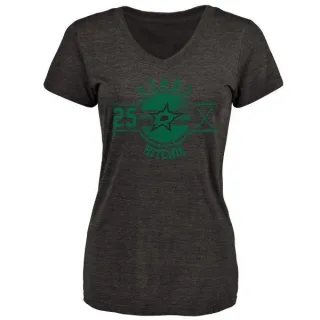 Brett Ritchie Women's Dallas Stars Insignia Tri-Blend T-Shirt - Black