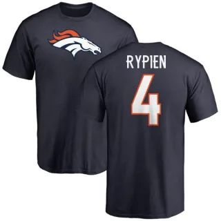 Brett Rypien Denver Broncos Name & Number Logo T-Shirt - Navy