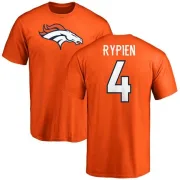 Brett Rypien Denver Broncos Name & Number Logo T-Shirt - Orange