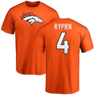 Brett Rypien Denver Broncos Name & Number Logo T-Shirt - Orange