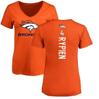 Brett Rypien Women's Denver Broncos Backer Slim Fit T-Shirt - Orange