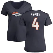 Brett Rypien Women's Denver Broncos Name & Number Logo Slim Fit T-Shirt - Navy