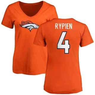 Brett Rypien Women's Denver Broncos Name & Number Logo Slim Fit T-Shirt - Orange