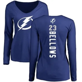 Brian Bellows Women's Tampa Bay Lightning Backer V-Neck Long-Sleeve T-Shirt - Royal