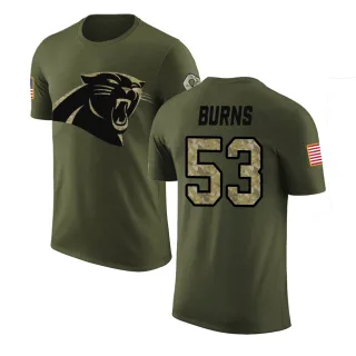 Brian Burns Carolina Panthers Olive Salute to Service Legend T-Shirt