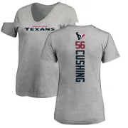 Brian Cushing Women's Houston Texans Backer V-Neck T-Shirt - Ash