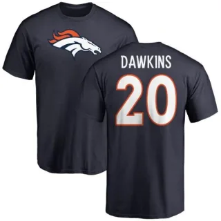 Brian Dawkins Denver Broncos Name & Number Logo T-Shirt - Navy