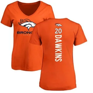 Brian Dawkins Women's Denver Broncos Backer Slim Fit T-Shirt - Orange