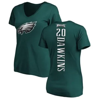 Brian Dawkins Women's Philadelphia Eagles Backer Slim Fit T-Shirt - Green