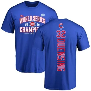 Brian Duensing Chicago Cubs 2016 World Series Champions Back Name & Number T-Shirt - Royal