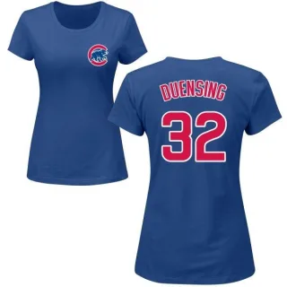 Brian Duensing Women's Chicago Cubs Name & Number T-Shirt - Royal