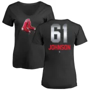 Brian Johnson Women's Boston Red Sox Midnight Mascot V-Neck T-Shirt - Black