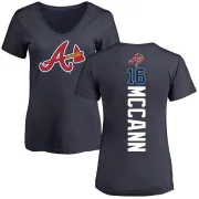 Brian McCann Women's Atlanta Braves Backer Slim Fit T-Shirt - Navy