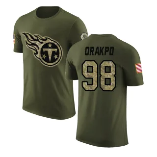 Brian Orakpo Tennessee Titans Olive Salute to Service Legend T-Shirt