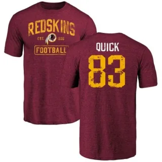 Brian Quick Washington Redskins Burgundy Distressed Name & Number Tri-Blend T-Shirt