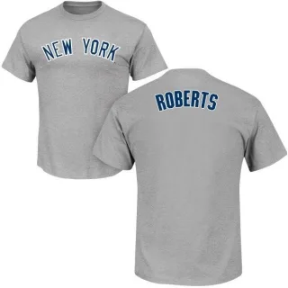 Brian Roberts New York Yankees Name & Number T-Shirt - Gray