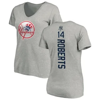 Brian Roberts Women's New York Yankees Backer Slim Fit T-Shirt - Ash