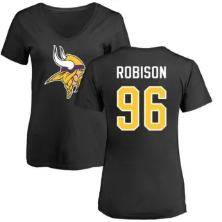 Brian Robison Women's Minnesota Vikings Name & Number Logo Slim Fit T-Shirt - Black