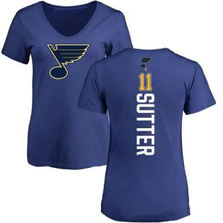Brian Sutter Women's St. Louis Blues Backer T-Shirt - Blue