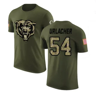 Brian Urlacher Chicago Bears Olive Salute to Service Legend T-Shirt