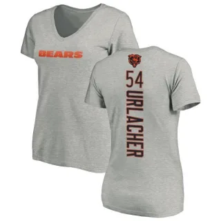 Brian Urlacher Women's Chicago Bears Backer V-Neck T-Shirt - Ash