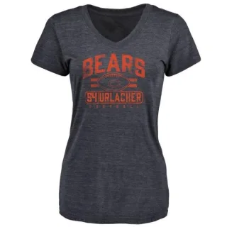 Brian Urlacher Women's Chicago Bears Flanker Tri-Blend T-Shirt - Navy