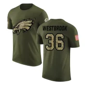 Brian Westbrook Philadelphia Eagles Olive Salute to Service Legend T-Shirt