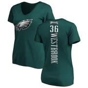 Brian Westbrook Women's Philadelphia Eagles Backer Slim Fit T-Shirt - Green