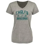 Brian Westbrook Women's Philadelphia Eagles Flanker Tri-Blend T-Shirt - Heathered Gray