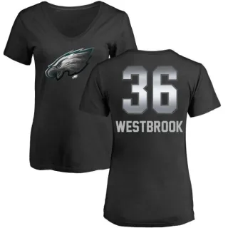 Brian Westbrook Women's Philadelphia Eagles Midnight Mascot T-Shirt - Black