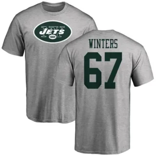 Brian Winters New York Jets Name & Number Logo T-Shirt - Ash