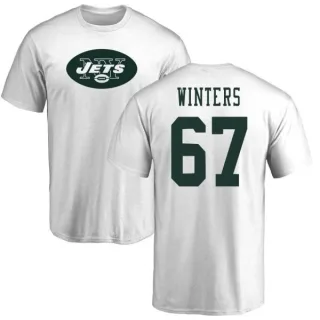 Brian Winters New York Jets Name & Number Logo T-Shirt - White