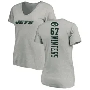 Brian Winters Women's New York Jets Backer V-Neck T-Shirt - Ash