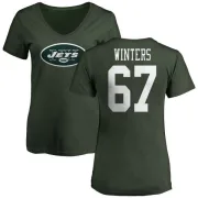 Brian Winters Women's New York Jets Name & Number Logo Slim Fit T-Shirt - Green