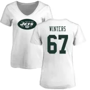 Brian Winters Women's New York Jets Name & Number Logo Slim Fit T-Shirt - White