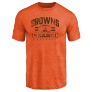 Britton Colquitt Cleveland Browns Flanker Tri-Blend T-Shirt - Orange