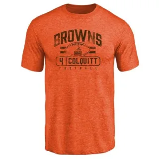 Britton Colquitt Cleveland Browns Flanker Tri-Blend T-Shirt - Orange