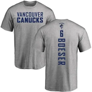 Brock Boeser Vancouver Canucks Backer T-Shirt - Ash