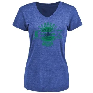 Brock Boeser Women's Vancouver Canucks Insignia Tri-Blend T-Shirt - Royal